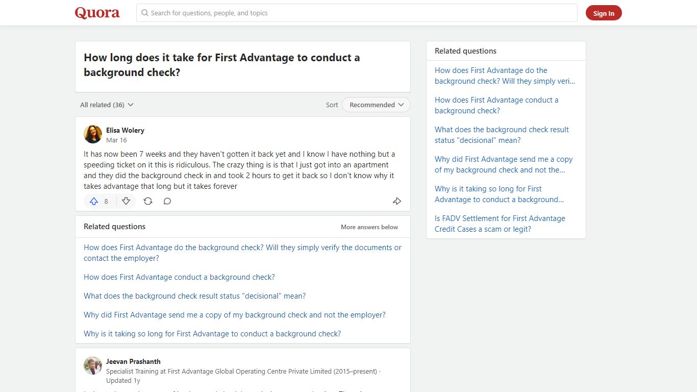 How long does it take for First Advantage to conduct a ... - Quora
